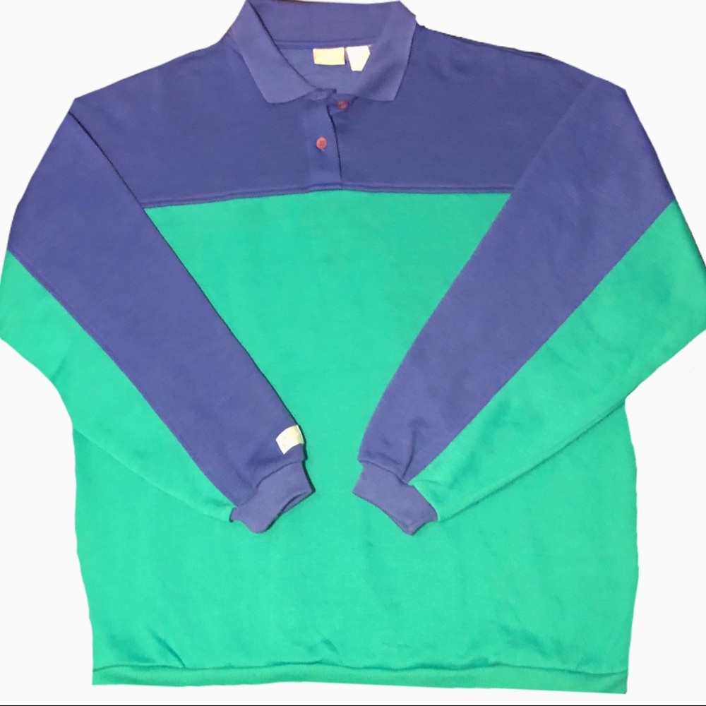 Vintage Nike Y2K Teal and Purple Color Block - Picture 1 of 7
